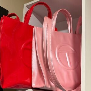 Telfar Red and Pink Tote Valentine’s Day bundle